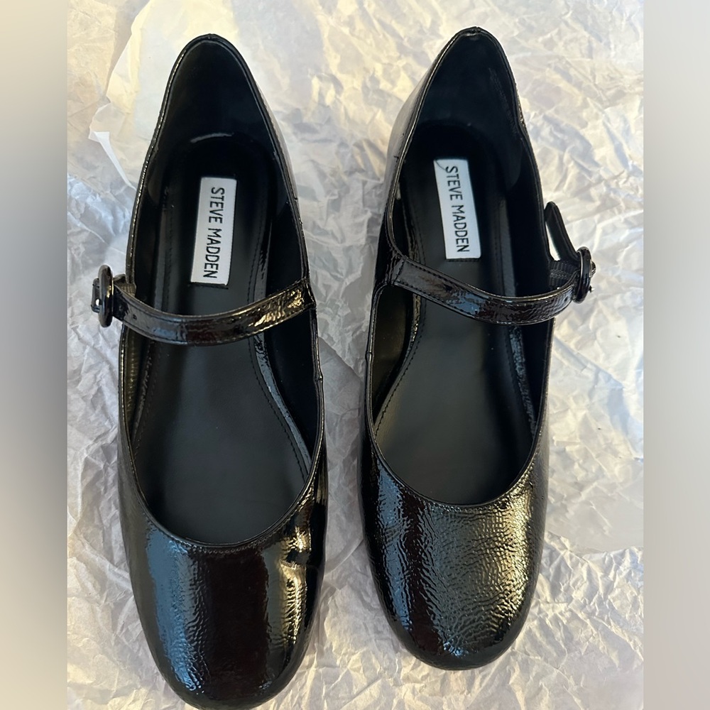 Steve Madden Black Patent Mary Jane Shoes🌺❤️